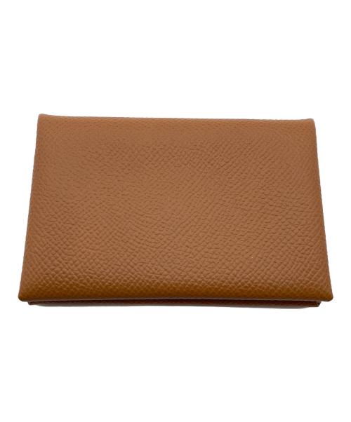 HERMES（エルメス）HERMES (エルメス) カードケース 《カルヴィ》 キャラメルの古着・服飾アイテム