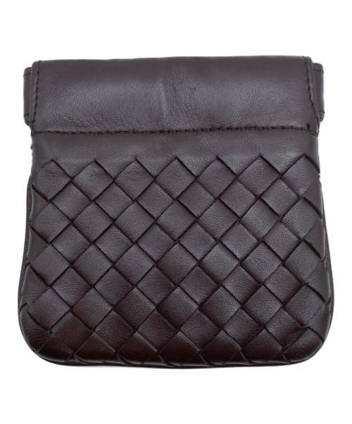 BOTTEGA VENETA（ボッテガベネタ）BOTTEGA VENETA (ボッテガベネタ) イントレチャートコインケース ブラウンの古着・服飾アイテム