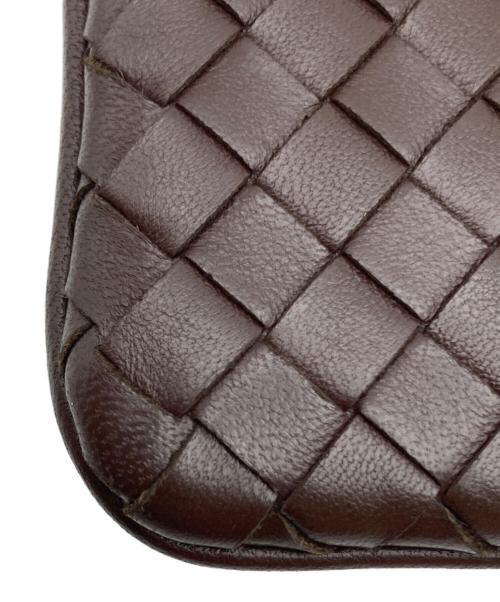 BOTTEGA VENETA（ボッテガベネタ）BOTTEGA VENETA (ボッテガベネタ) イントレチャートコインケース ブラウンの古着・服飾アイテム
