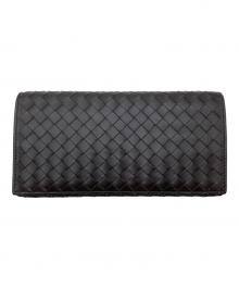 BOTTEGA VENETA（ボッテガベネタ）の古着「イントレチャート長財布」｜ブラウン