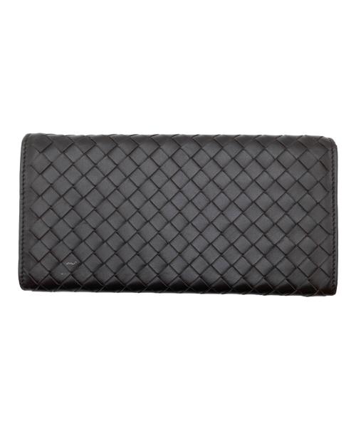 BOTTEGA VENETA（ボッテガベネタ）BOTTEGA VENETA (ボッテガベネタ) イントレチャート長財布 ブラウンの古着・服飾アイテム