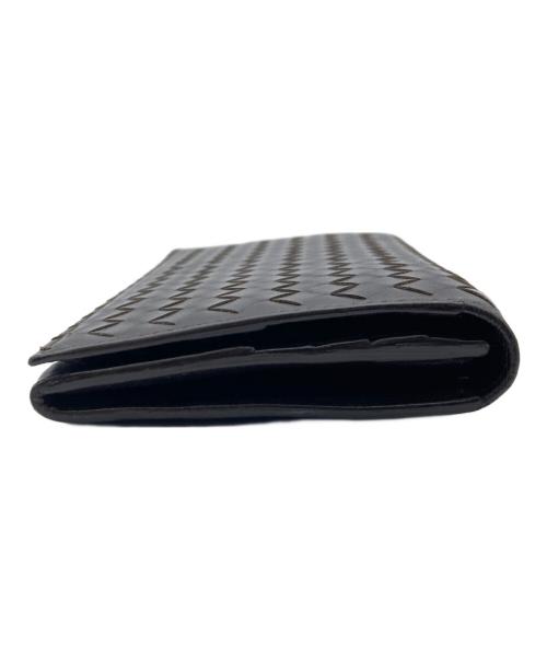 BOTTEGA VENETA（ボッテガベネタ）BOTTEGA VENETA (ボッテガベネタ) イントレチャート長財布 ブラウンの古着・服飾アイテム