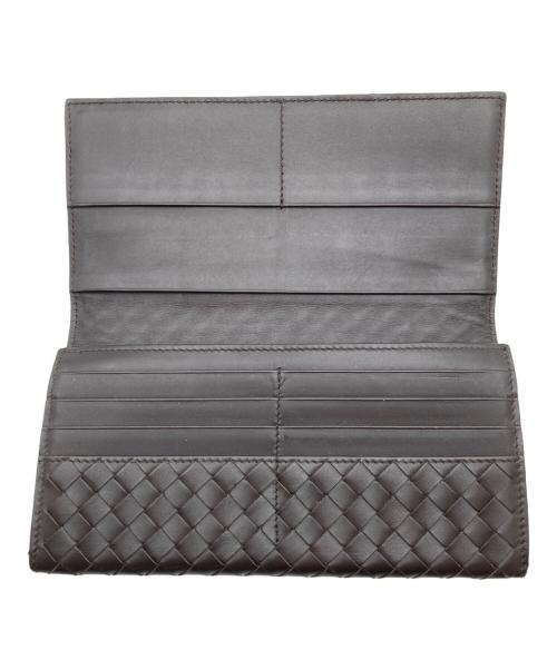 BOTTEGA VENETA（ボッテガベネタ）BOTTEGA VENETA (ボッテガベネタ) イントレチャート長財布 ブラウンの古着・服飾アイテム