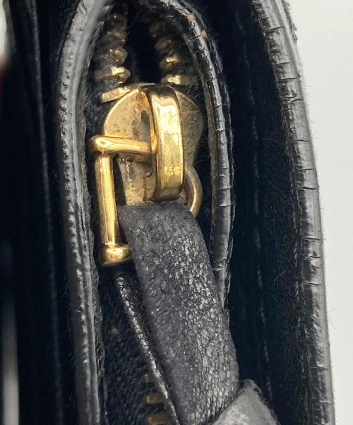 BOTTEGA VENETA（ボッテガベネタ）BOTTEGA VENETA (ボッテガベネタ) イントレチャート二つ折り財布 ブラックの古着・服飾アイテム