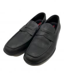PRADA SPORTS（プラダスポーツ）の古着「レザーペニーローファー」｜ブラック