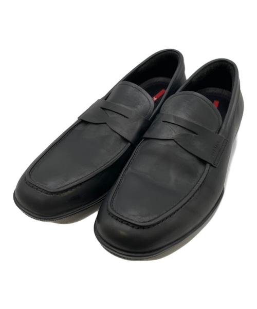 PRADA SPORTS（プラダスポーツ）PRADA SPORTS (プラダスポーツ) レザーペニーローファー ブラック サイズ:8 1/2の古着・服飾アイテム