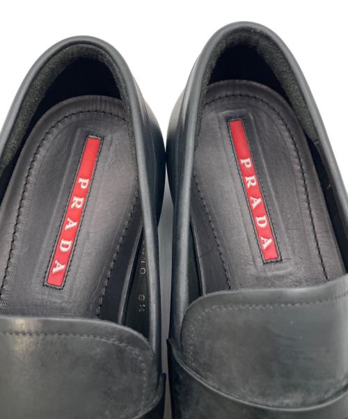 PRADA SPORTS（プラダスポーツ）PRADA SPORTS (プラダスポーツ) レザーペニーローファー ブラック サイズ:8 1/2の古着・服飾アイテム