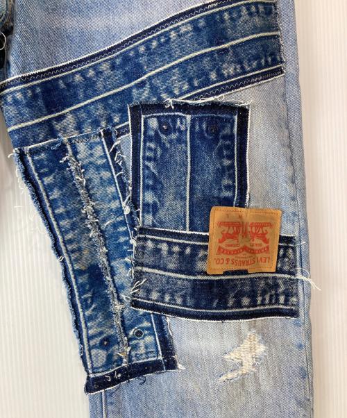 LEVI'S（リーバイス）LEVI'S (リーバイス) 501パッチワークデニムパンツ ブルー サイズ:W38×L32の古着・服飾アイテム