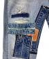 中古・古着 LEVI'S (リーバイス) 501パッチワークデニムパンツ ブルー サイズ:W38×L32：8000円