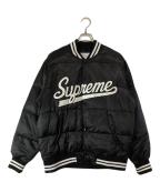 SUPREMEシュプリーム）の古着「Script Varsity Puffy Jacket」｜ブラック