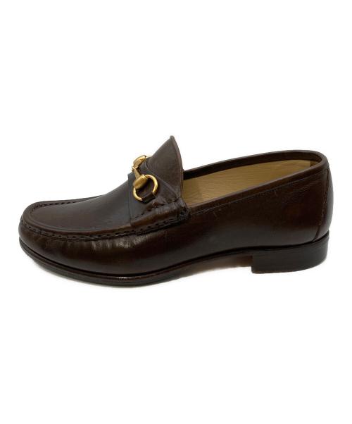 GUCCI（グッチ）GUCCI (グッチ) ビットローファー ブラウン サイズ:40の古着・服飾アイテム