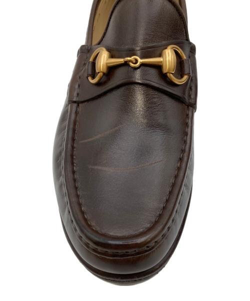 GUCCI（グッチ）GUCCI (グッチ) ビットローファー ブラウン サイズ:40の古着・服飾アイテム