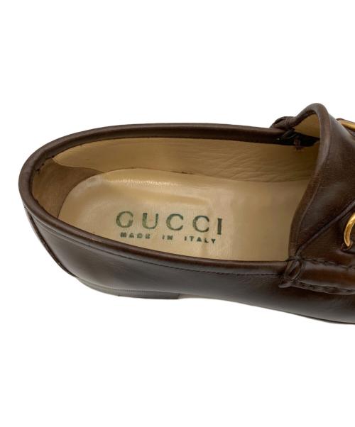 GUCCI（グッチ）GUCCI (グッチ) ビットローファー ブラウン サイズ:40の古着・服飾アイテム