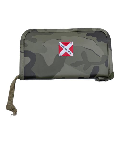 LUGGAGE LABEL（ラゲッジ レーベル）LUGGAGE LABEL (ラゲッジ レーベル) SOPHNET. (ソフネット) カモ柄長財布 グリーンの古着・服飾アイテム