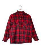 PENDLETONペンドルトン）の古着「オープンカラーウールボードシャツ」｜レッド