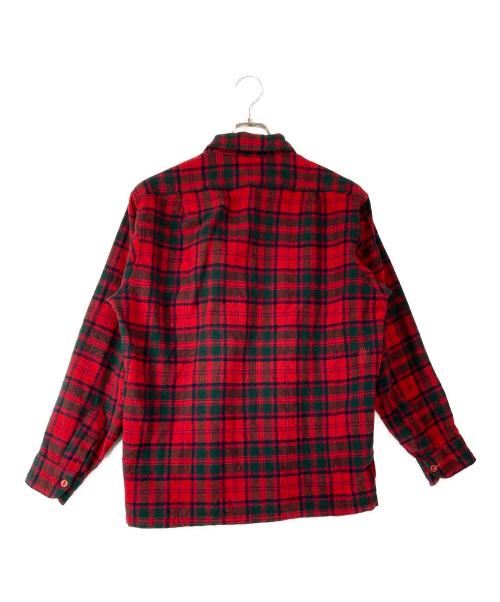PENDLETON（ペンドルトン）PENDLETON (ペンドルトン) オープンカラーウールボードシャツ レッド サイズ:Ｌ　の古着・服飾アイテム