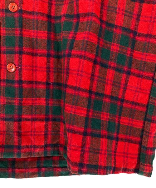 PENDLETON（ペンドルトン）PENDLETON (ペンドルトン) オープンカラーウールボードシャツ レッド サイズ:Ｌ　の古着・服飾アイテム