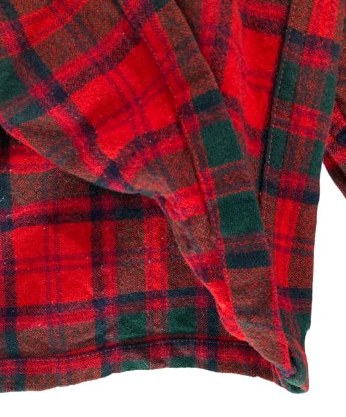 PENDLETON（ペンドルトン）PENDLETON (ペンドルトン) オープンカラーウールボードシャツ レッド サイズ:Ｌ　の古着・服飾アイテム