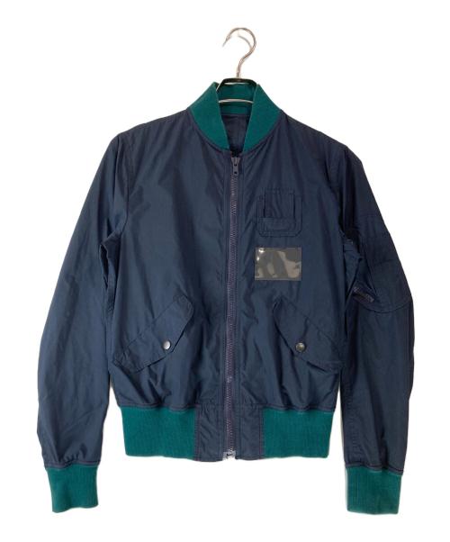 kolor/BEACON（カラービーコン）kolor/BEACON (カラービーコン) メリルコットンタイプライターMA-1 ネイビー サイズ:FREEの古着・服飾アイテム