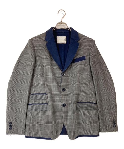 sacai（サカイ）sacai (サカイ) カットオフ3Bジャケット グレー サイズ:1の古着・服飾アイテム