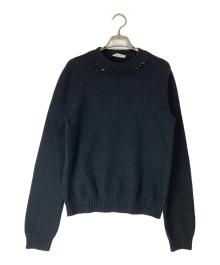 VALENTINO（ヴァレンティノ）の古着「カシミヤスタッズニット」｜ブラック