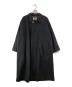I.S. ISSEY MIYAKE（イッセイ ミヤケ）の古着「金釦ウール混ステンカラーコート」｜ブラック