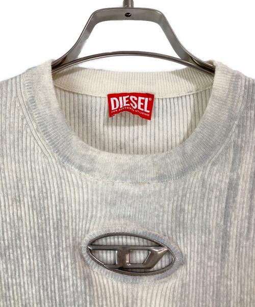 DIESEL（ディーゼル）DIESEL (ディーゼル) リブニット アイボリー サイズ:Sの古着・服飾アイテム