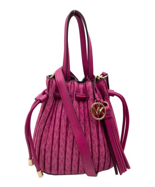 MICHAEL KORS（マイケルコース）MICHAEL KORS (マイケルコース) WILLAプリーツコンバーチブルグラブトート ピンクの古着・服飾アイテム