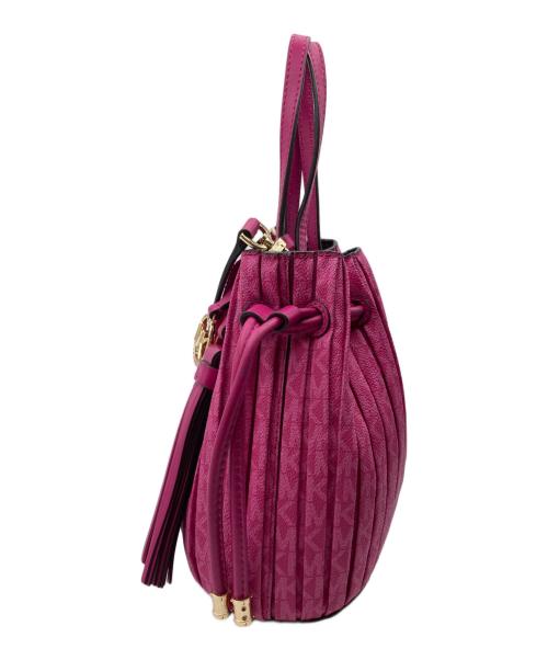 MICHAEL KORS（マイケルコース）MICHAEL KORS (マイケルコース) WILLAプリーツコンバーチブルグラブトート ピンクの古着・服飾アイテム