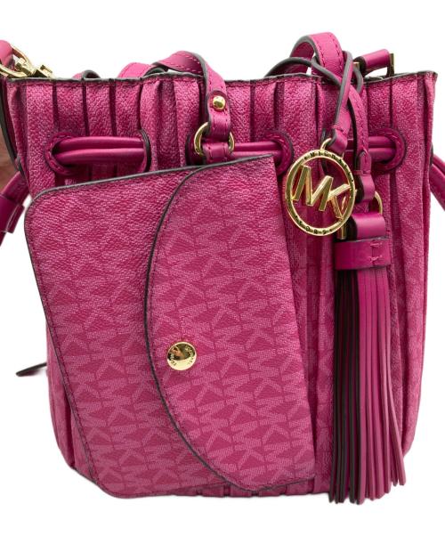 MICHAEL KORS（マイケルコース）MICHAEL KORS (マイケルコース) WILLAプリーツコンバーチブルグラブトート ピンクの古着・服飾アイテム