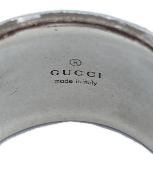 GUCCI（グッチ）GUCCI (グッチ) キャットヘッドリング グリーンストーン シルバー サイズ:20号(約19号)の古着・服飾アイテム