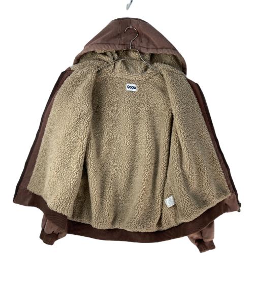 9090（9090）9090 (9090) King Logo Vintage Hooded Work Jacket/キングロゴヴィンテージフーデッドワークジャケット ブラウン サイズ:Lの古着・服飾アイテム