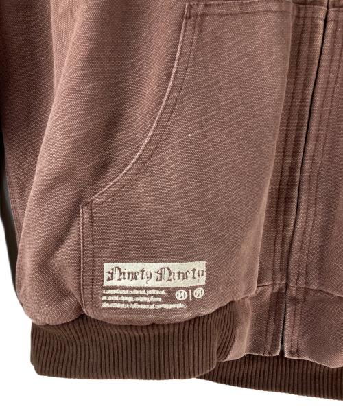 9090（9090）9090 (9090) King Logo Vintage Hooded Work Jacket/キングロゴヴィンテージフーデッドワークジャケット ブラウン サイズ:Lの古着・服飾アイテム