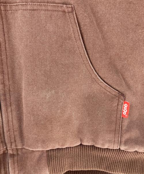 9090（9090）9090 (9090) King Logo Vintage Hooded Work Jacket/キングロゴヴィンテージフーデッドワークジャケット ブラウン サイズ:Lの古着・服飾アイテム