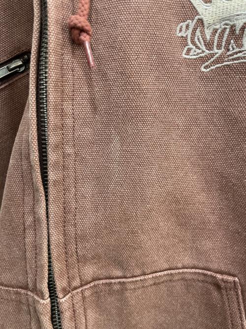 9090（9090）9090 (9090) King Logo Vintage Hooded Work Jacket/キングロゴヴィンテージフーデッドワークジャケット ブラウン サイズ:Lの古着・服飾アイテム