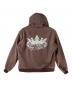 9090 (9090) King Logo Vintage Hooded Work Jacket/キングロゴヴィンテージフーデッドワークジャケット ブラウン サイズ:L：8000円