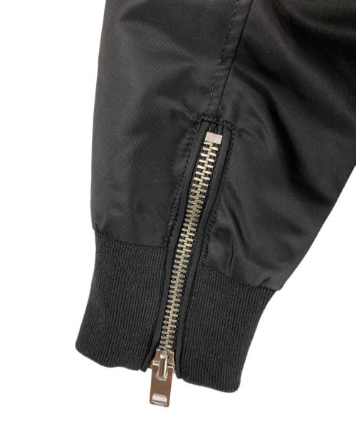 DIESEL（ディーゼル）DIESEL (ディーゼル) デニムコンビMA-1ジャケット ブラック サイズ:Lの古着・服飾アイテム