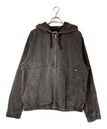 stussy（ステューシー）の古着「DENIM WORK JACKET/デニムワークジャケット」｜ブラック