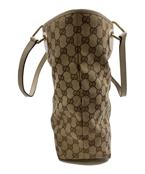 GUCCI（グッチ）GUCCI (グッチ) GGキャンバス トートバッグ ベージュの古着・服飾アイテム