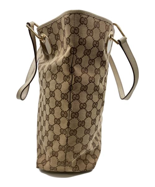 GUCCI（グッチ）GUCCI (グッチ) GGキャンバス トートバッグ ベージュの古着・服飾アイテム