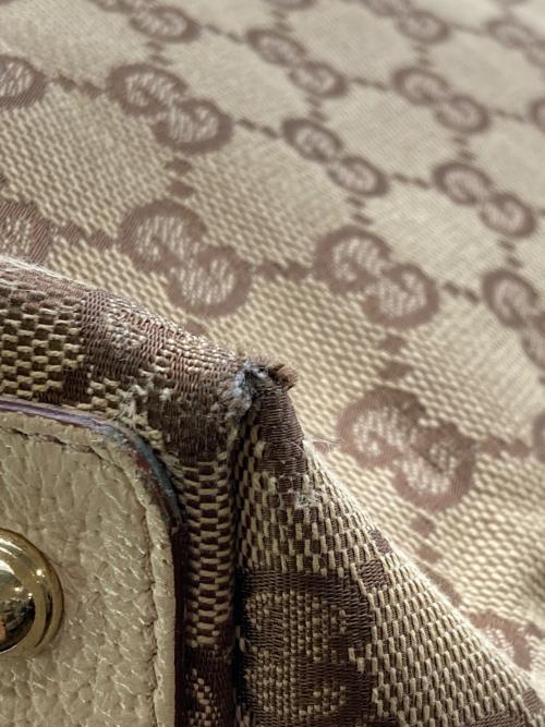 GUCCI（グッチ）GUCCI (グッチ) GGキャンバス トートバッグ ベージュの古着・服飾アイテム