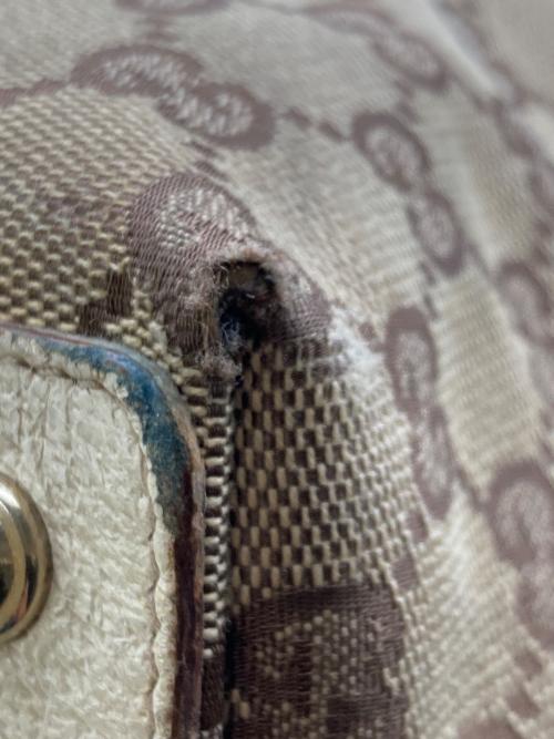 GUCCI（グッチ）GUCCI (グッチ) GGキャンバス トートバッグ ベージュの古着・服飾アイテム