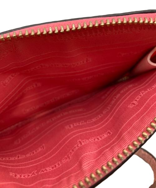 Kate Spade（ケイトスペード）Kate Spade (ケイトスペード) アヴァ カラーブロックド コイン カード ケース リスレット ピンク×オレンジの古着・服飾アイテム