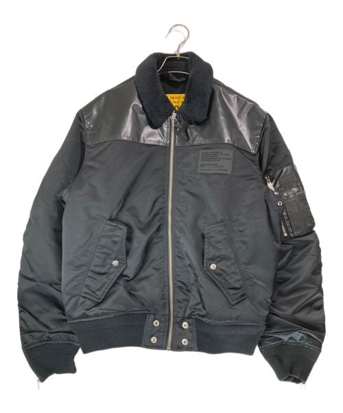 DIESEL（ディーゼル）DIESEL (ディーゼル) MA-1 W-FEDOVIK GIACCA ブルゾンジャケット ブラック サイズ:L  未使用品の古着・服飾アイテム