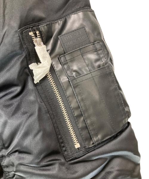DIESEL（ディーゼル）DIESEL (ディーゼル) MA-1 W-FEDOVIK GIACCA ブルゾンジャケット ブラック サイズ:L  未使用品の古着・服飾アイテム