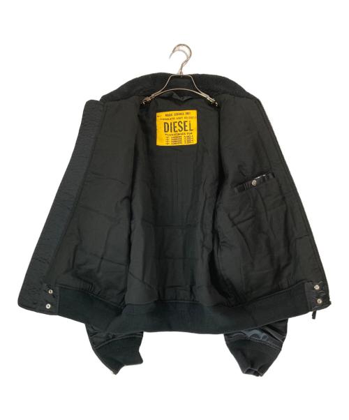 DIESEL（ディーゼル）DIESEL (ディーゼル) MA-1 W-FEDOVIK GIACCA ブルゾンジャケット ブラック サイズ:L  未使用品の古着・服飾アイテム