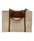 CHARLES & KEITHチャールズアンドキース）の古着「Shalia/シャリア キャンバスダブルハンドルトートバッグ」｜ベージュ