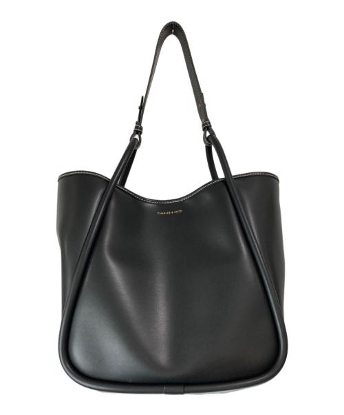 CHARLES & KEITH（チャールズアンドキース）CHARLES & KEITH (チャールズアンドキース) Lyla/ライラ チューブラスラウチートートバッグ(XL) ブラック 未使用品の古着・服飾アイテム