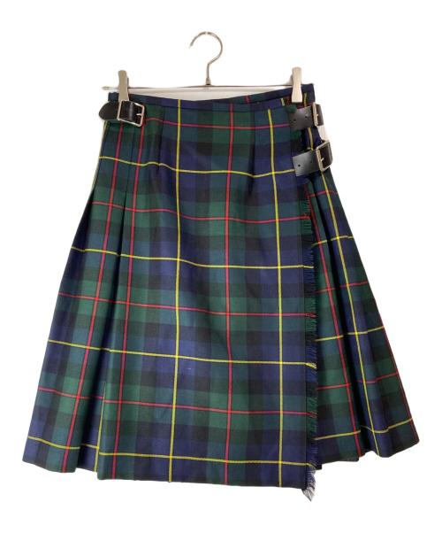 O'NEIL OF DUBLIN（オニールオブダブリン）O'NEIL OF DUBLIN (オニールオブダブリン) チェック巻きスカート グリーン サイズ:US 6の古着・服飾アイテム