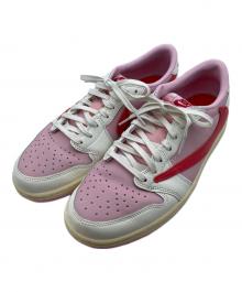 NIKE×Travis Scott（ナイキ×トラヴィススコット）の古着「Nike Air Jordan 1 Retro Low OG "Sail/Tropical Pink" トラヴィススコット × ナイキ エアジョーダン1 レトロ ロー OG "セイル/トロピカルピンク"」｜ピンク